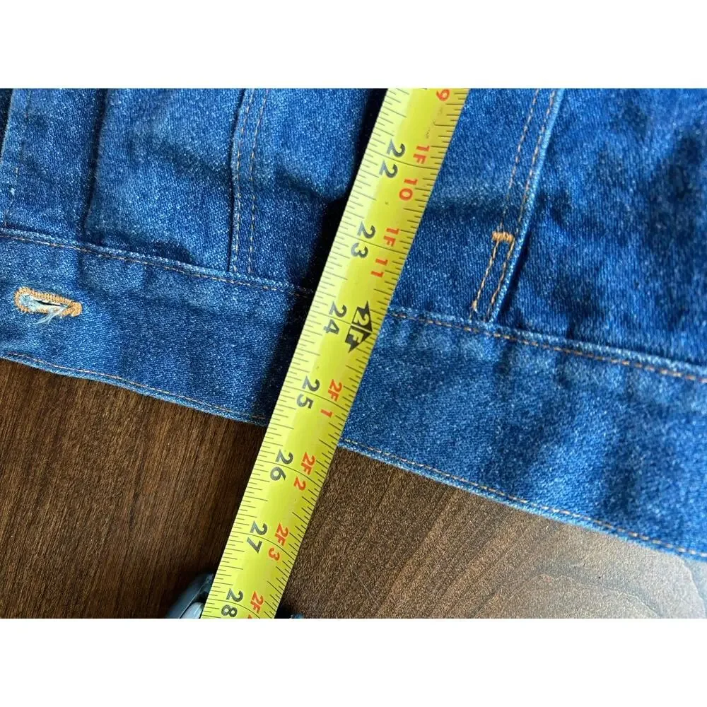 VTG Wrangler Blanket Lined Denim Western Jacket USA Size 42 Classic Style